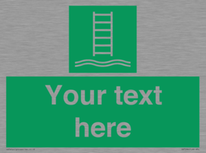 Custom sign safe condition Embarkation ladder